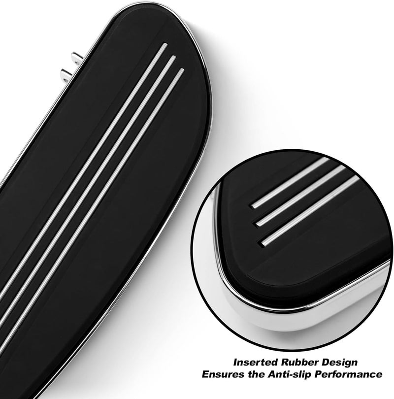 VASTMT Motorcycle Footboards Streamliner Front Driver Footboard for Harley Touring Road King Electra Glide Street Glide Road Glide 1986-Up and Trike Models 2008-Up, Softail FL 1986-2017, FLD 2012-2016 - Image 3